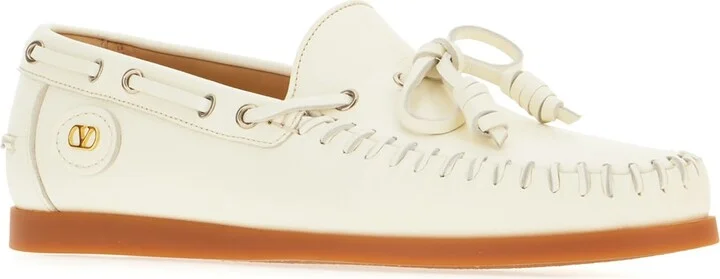 Ivory Leather Loafers - Image 2