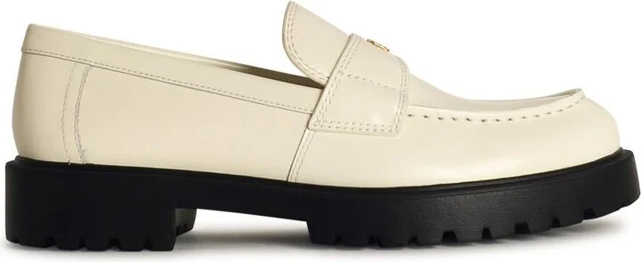 Ivory Leather Loafers