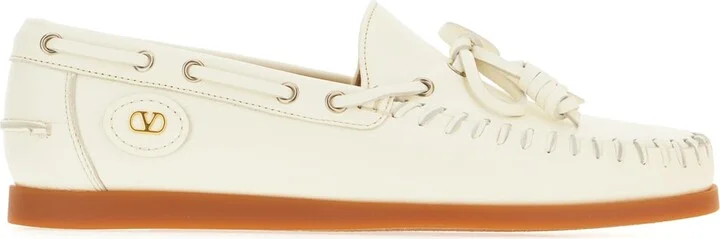 Ivory Leather Loafers