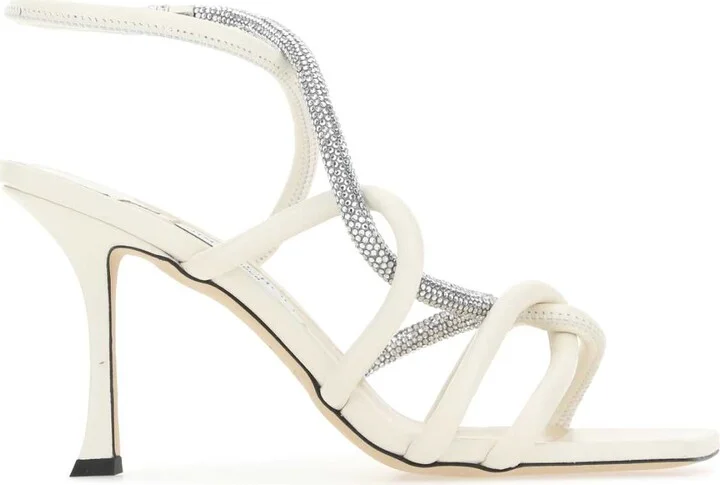 Ivory Leather Lonnie 90 Sandals
