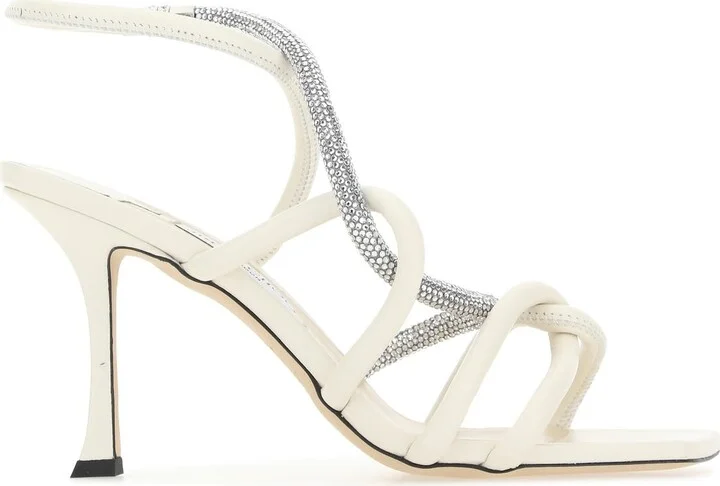 Ivory leather Lonnie 90 sandals