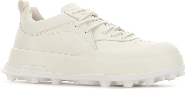Ivory Leather Orb Sneakers - Image 2