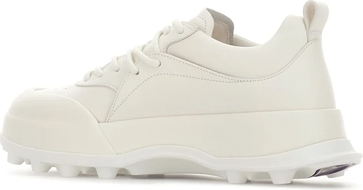 Ivory Leather Orb Sneakers - Image 3