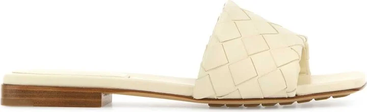 Ivory Leather Parco Slippers