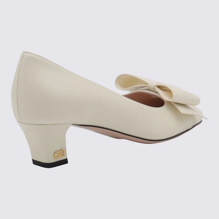 Ivory Leather Pumps - Image 2