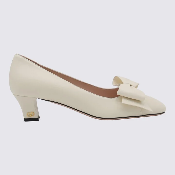 Ivory Leather Pumps
