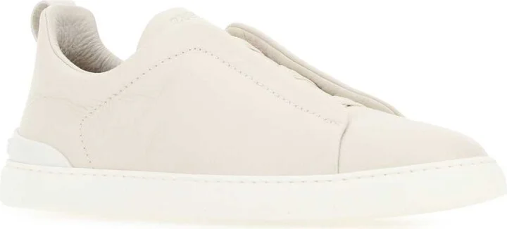Ivory Leather Slip Ons - Image 2