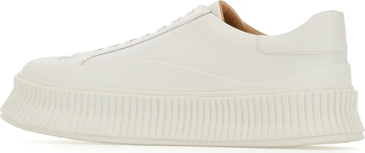 Ivory Leather Sneakers - Image 3