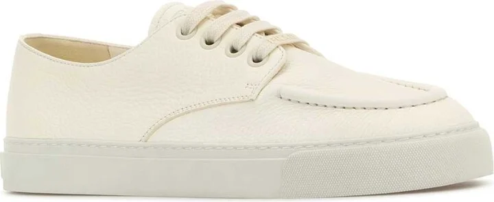 Ivory Leather Sneakers - Image 2