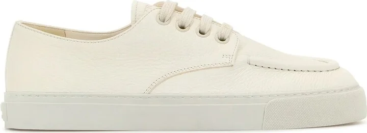 Ivory leather sneakers