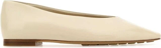 Ivory leather Sofia ballerinas