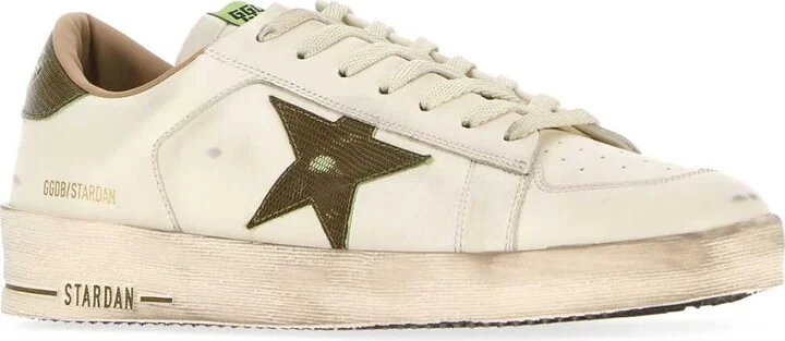 Ivory Leather Stardan Sneakers - Image 2