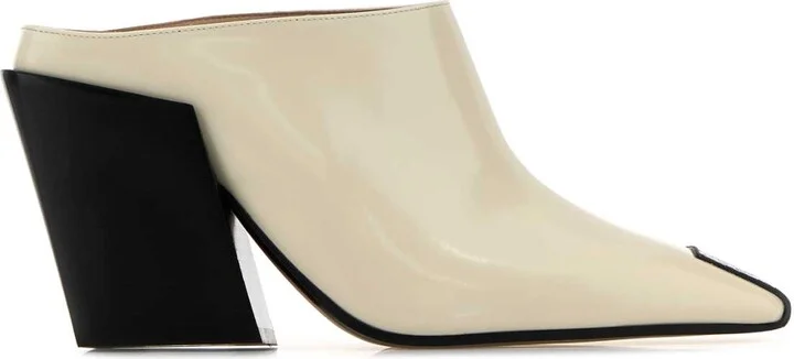 Ivory Leather Ventura Mules