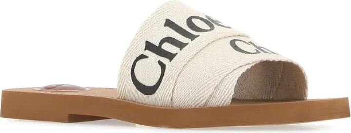 Ivory Linen Woody Slippers - Image 2
