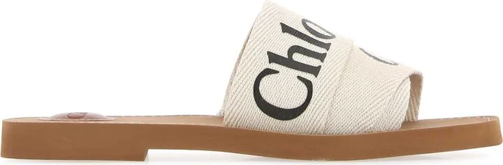 Ivory Linen Woody Slippers