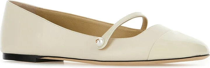 Ivory Nappa Leather Elisa Ballerinas - Image 2