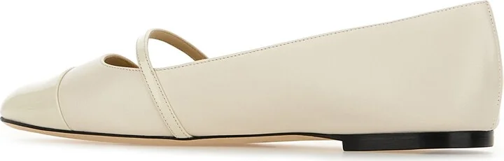 Ivory Nappa Leather Elisa Ballerinas - Image 3
