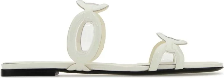 Ivory Pvc Valentino Garavani Chain 1967 Slippers