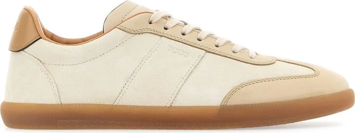 Ivory suede sneakers