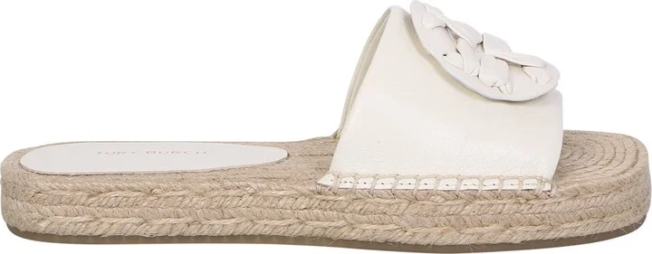 Ivory White Espadrillas Slide
