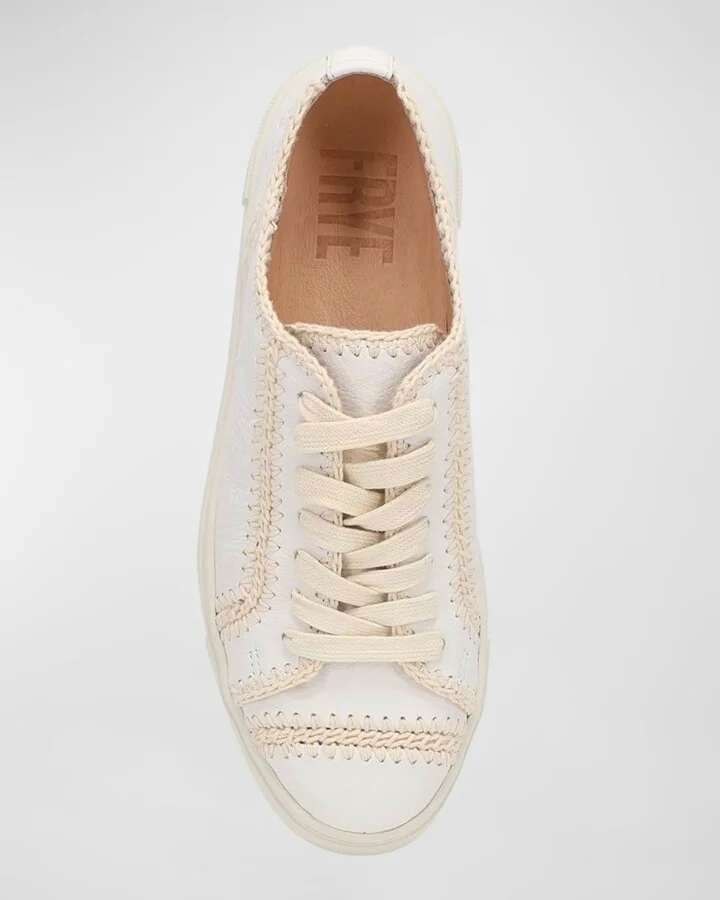 Ivy Crochet Suede Low-Top Sneakers - Image 2