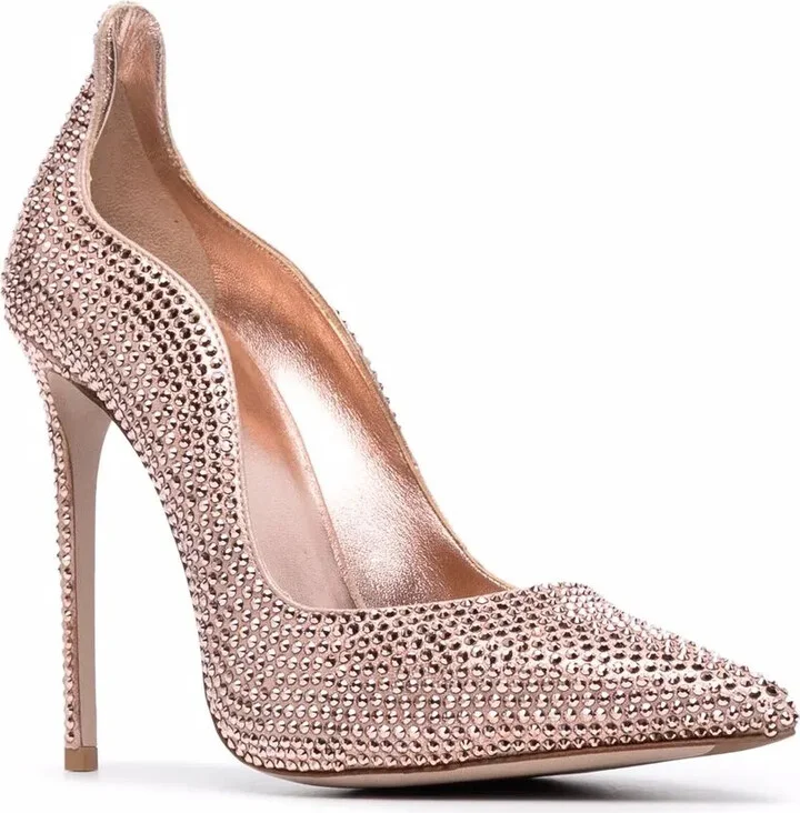 Ivy crystal-embellished leather pumps - Image 2