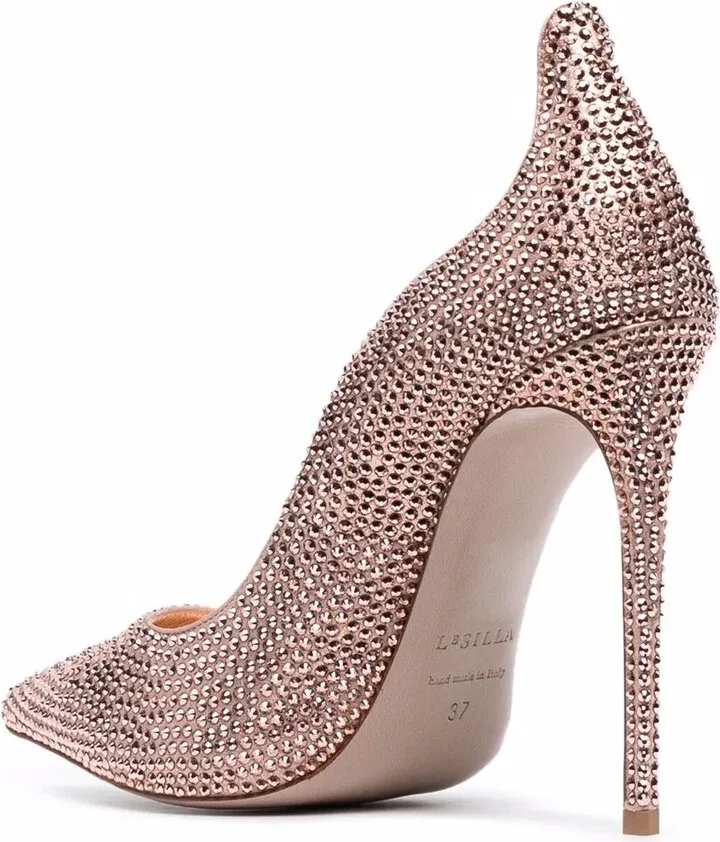 Ivy crystal-embellished leather pumps - Image 3