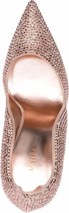 Ivy crystal-embellished leather pumps - Image 4