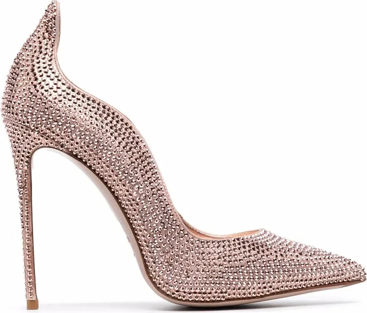 Ivy crystal-embellished leather pumps