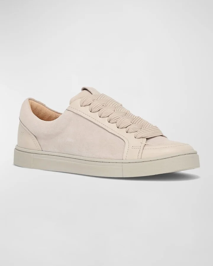 Ivy Mixed Leather Low-Top Sneakers - Image 4