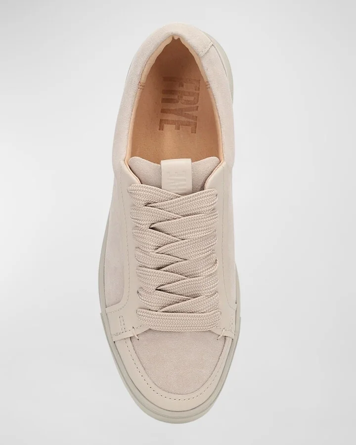 Ivy Mixed Leather Low-Top Sneakers - Image 5