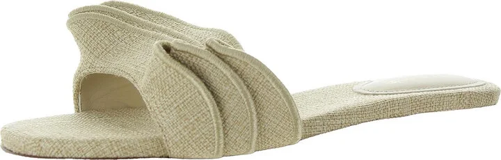 Ivy Ruffle Womens Ruffled Woven Mule Sandals