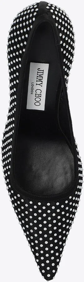 Ixia 80 Satin Crystal Mesh Pumps - Image 3