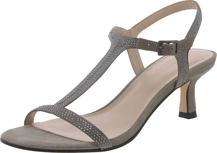 Iya Womens Buckle Textured Heels