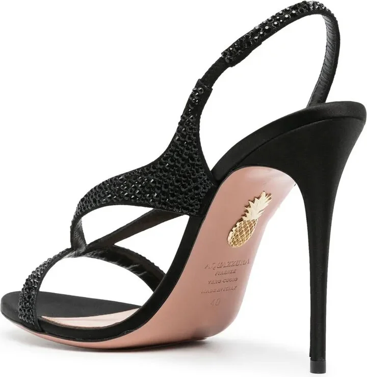 Izzy 105mm crystal-embellished slingback sandals - Image 3