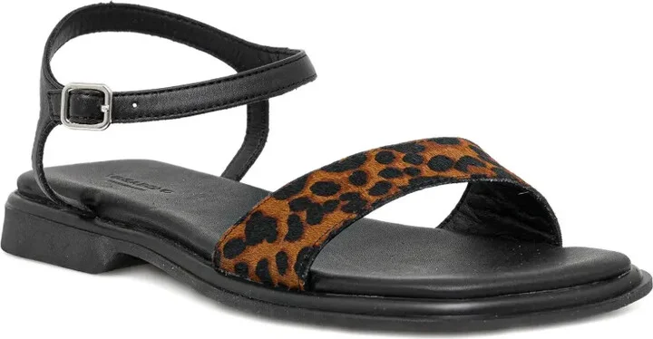 Izzy leather leopard-print sandals - Image 2