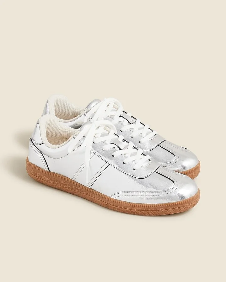 J.Crew field sneakers in metallic