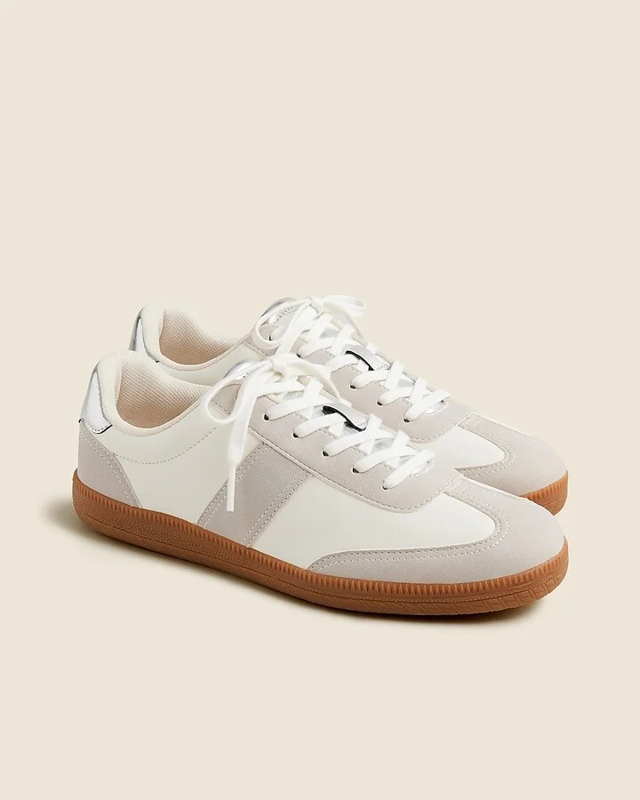 J.Crew field sneakers in metallic