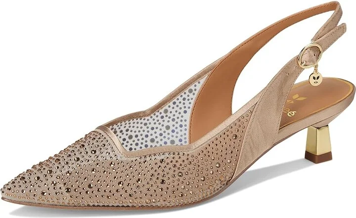 J. Renee Aleksa High Women's Heels Beige : 13 M (B), Textile - Image 5