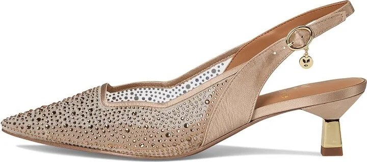 J. Renee Aleksa High Women's Heels Beige : 13 M (B), Textile - Image 6