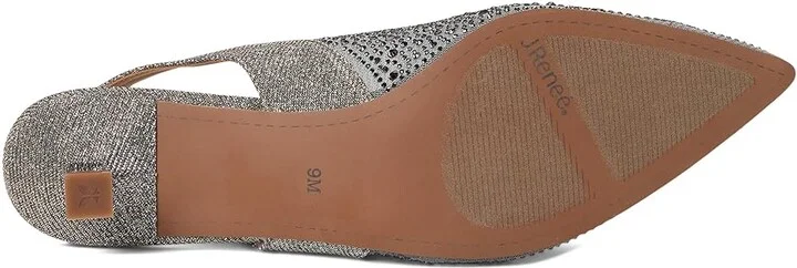 J. Renee Aleksa High Women's Heels Pewter : 10.5 M (B), Textile - Image 3