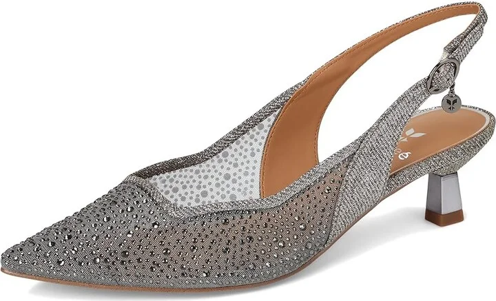 J. Renee Aleksa High Women's Heels Pewter : 10.5 M (B), Textile - Image 5