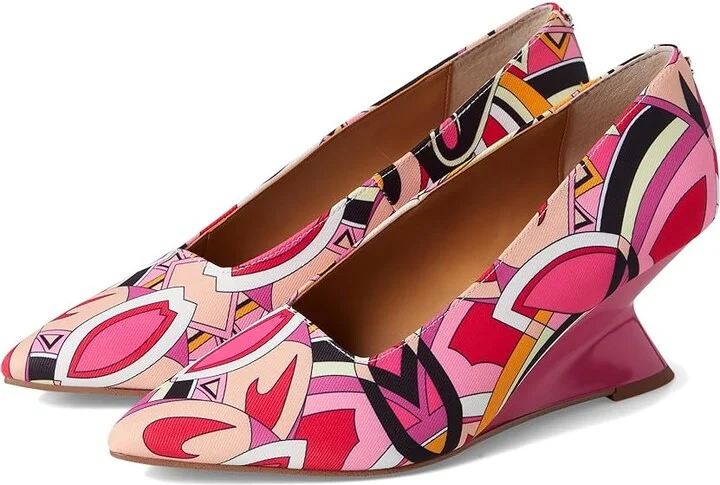 J. Renee Anisha High Women's Heels Pink/Red/Purple/Black : 8 W (C), Rubber