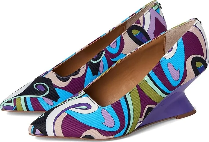 J. Renee Anisha High Women's Heels Purple/Blue/Green/Black : 7 W (C), Rubber