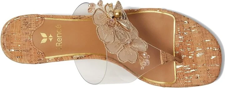 J. Renee Beeutiful Women's Sandals Clear/Natural/Gold : 6 M (B), Synthetic - Image 2