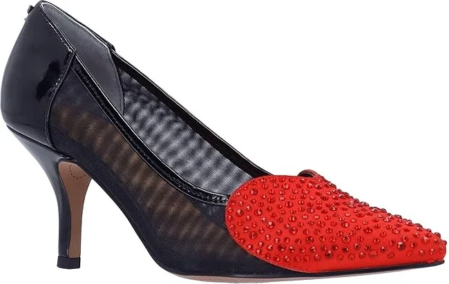 J. Renee Coopid Women's Shoes Black/Red : 7 M (B), Synthetic
