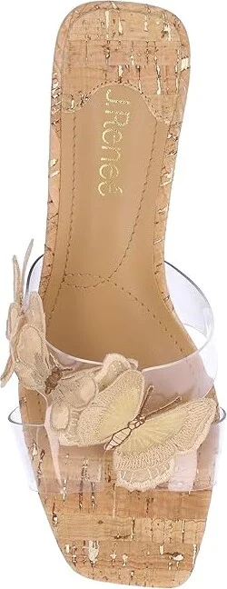 J. Renee Cybel Women's Sandals Clear/Natural/Gold : 5 M (B), Synthetic - Image 2
