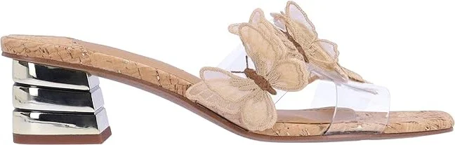 J. Renee Cybel Women's Sandals Clear/Natural/Gold : 5 M (B), Synthetic - Image 5