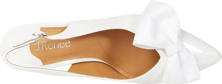 J. Renee Devika Women's Shoes White Patent : 7.5 M (B), Synthetic - Image 2