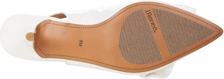 J. Renee Devika Women's Shoes White Patent : 7.5 M (B), Synthetic - Image 3